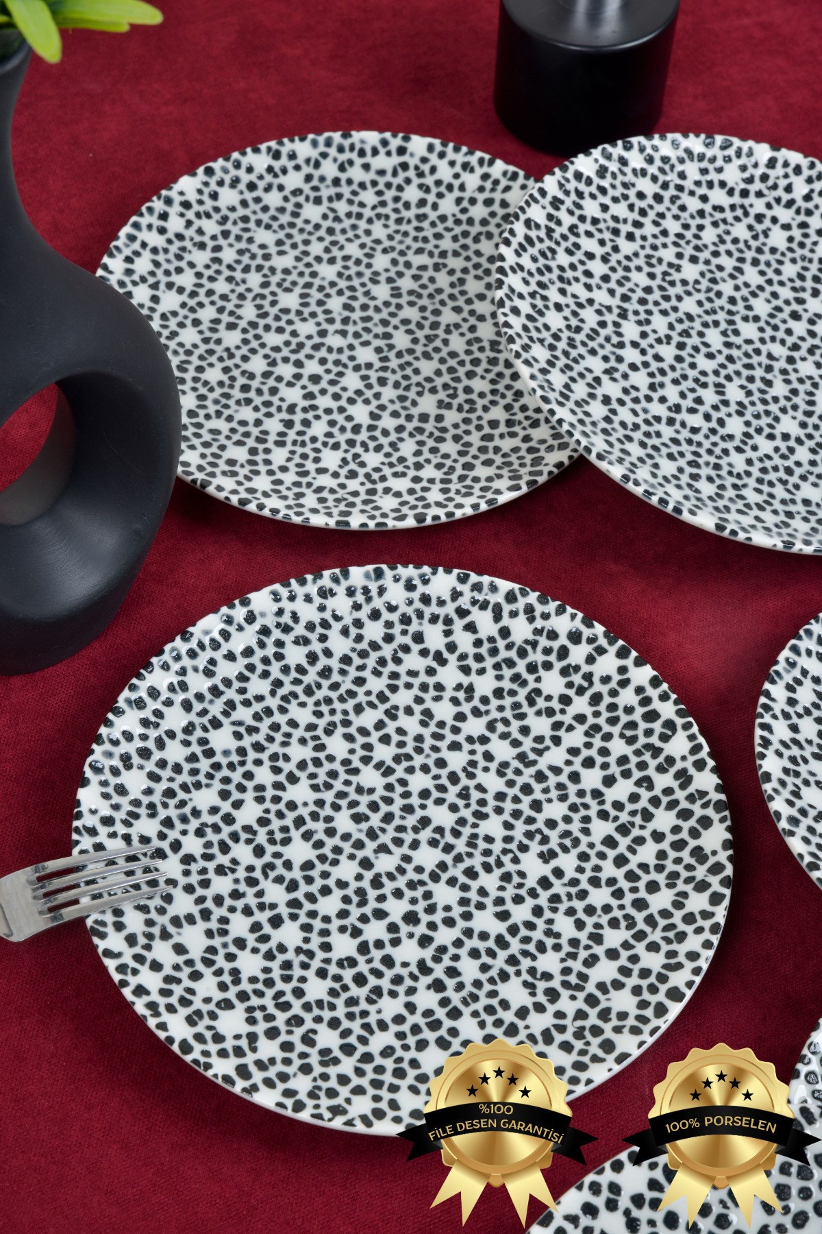 Dalmaçya 6'lı Porselen Pasta Tabağı Seti