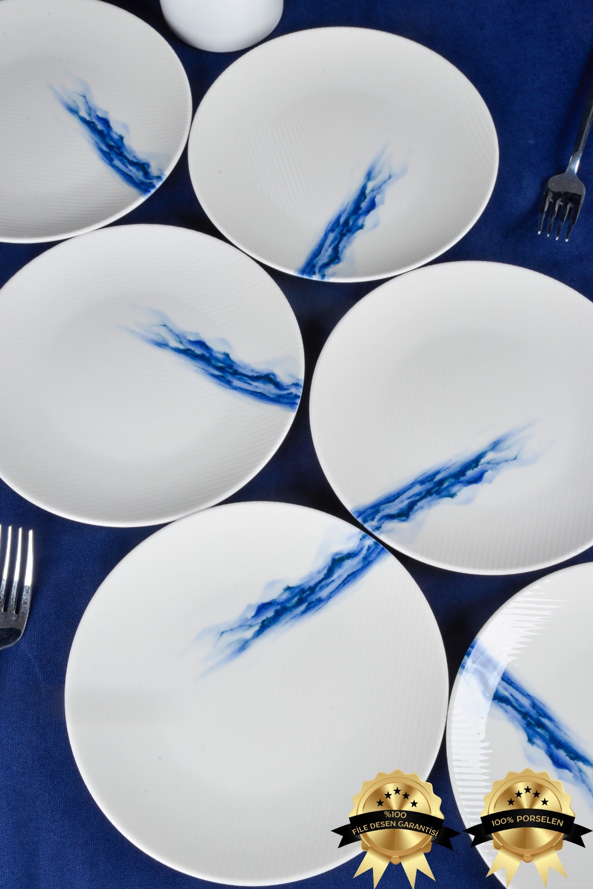 Toros 6 Parça Porselen Pasta Tabağı