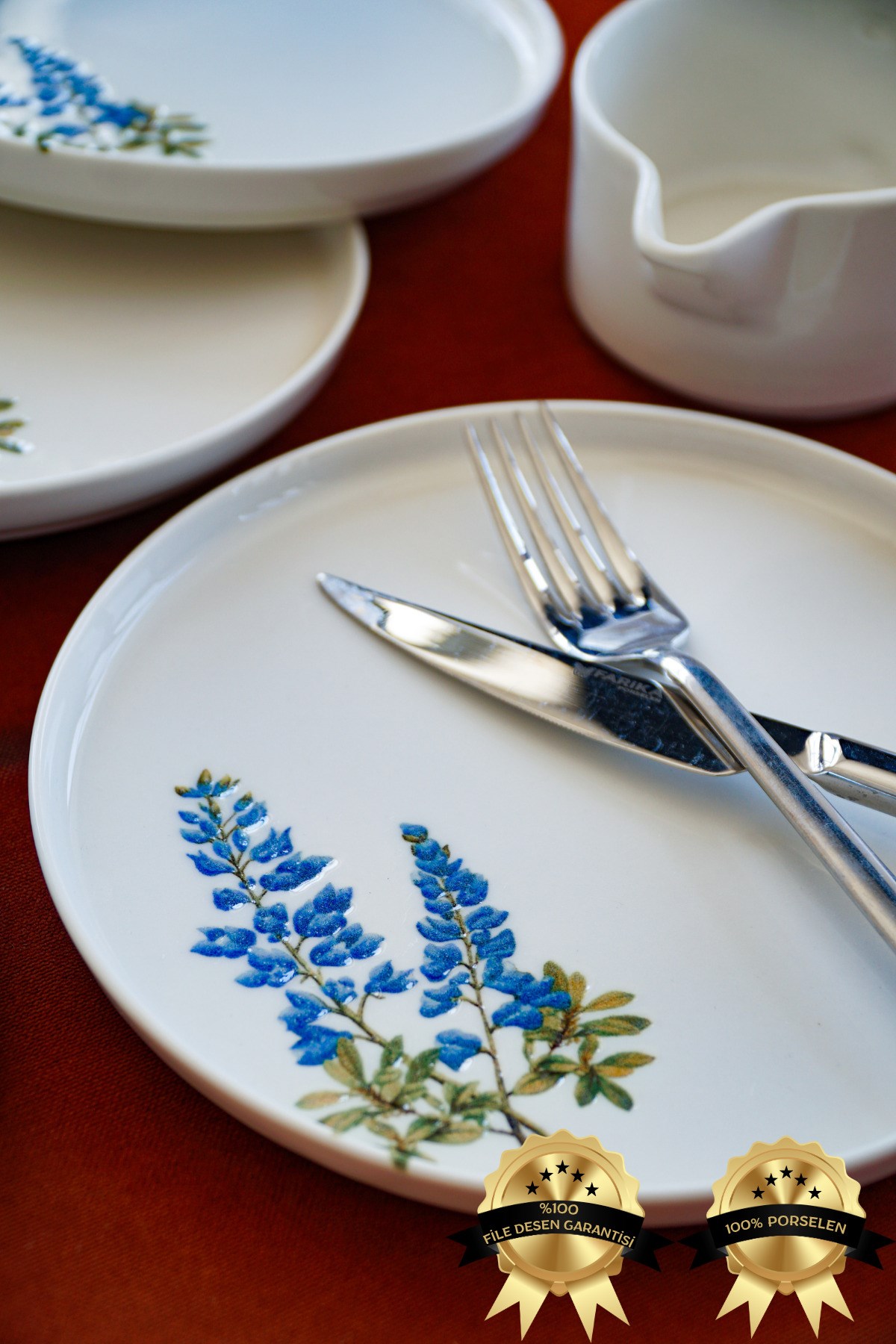 Hazeran 6'lı Porselen Pasta Tabağı Seti