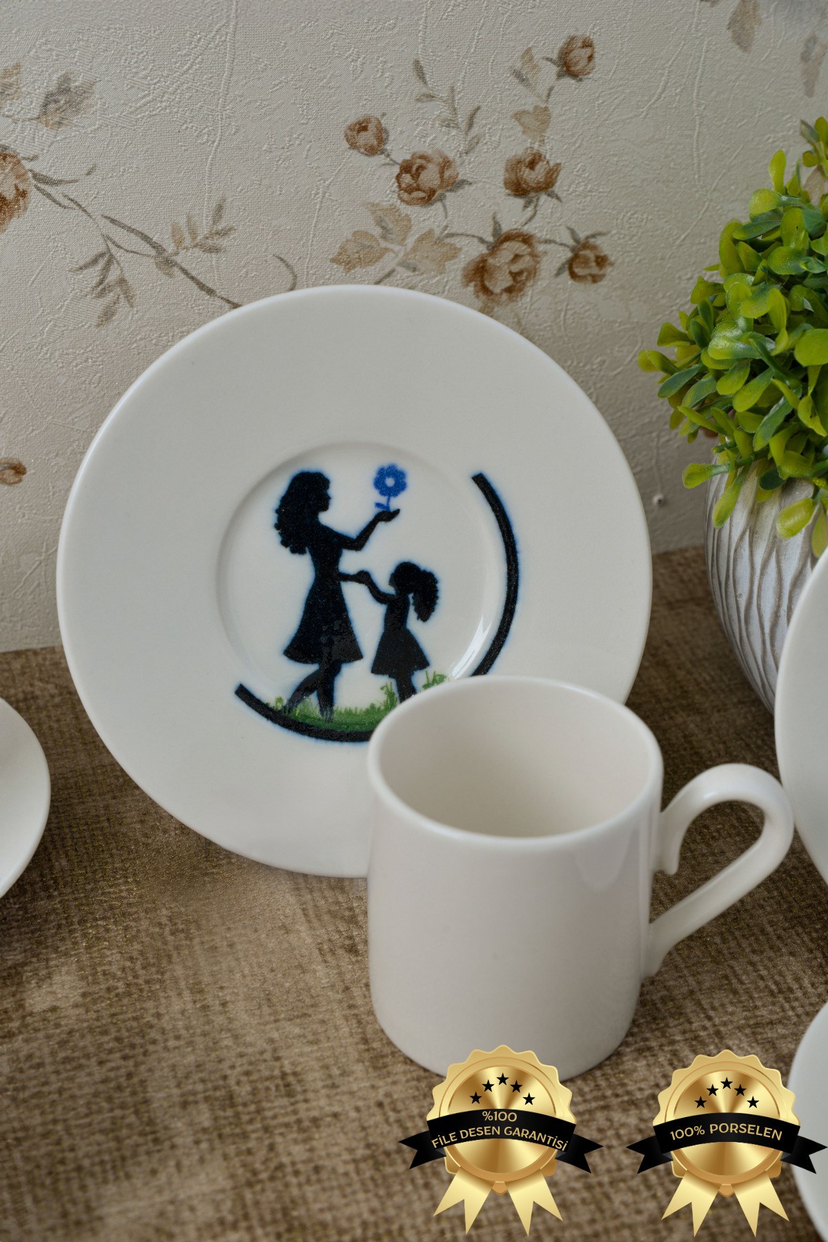 Beliz 12 Parça 6 Kişilik 80 ml Porselen Kahve Fincanı Takımı