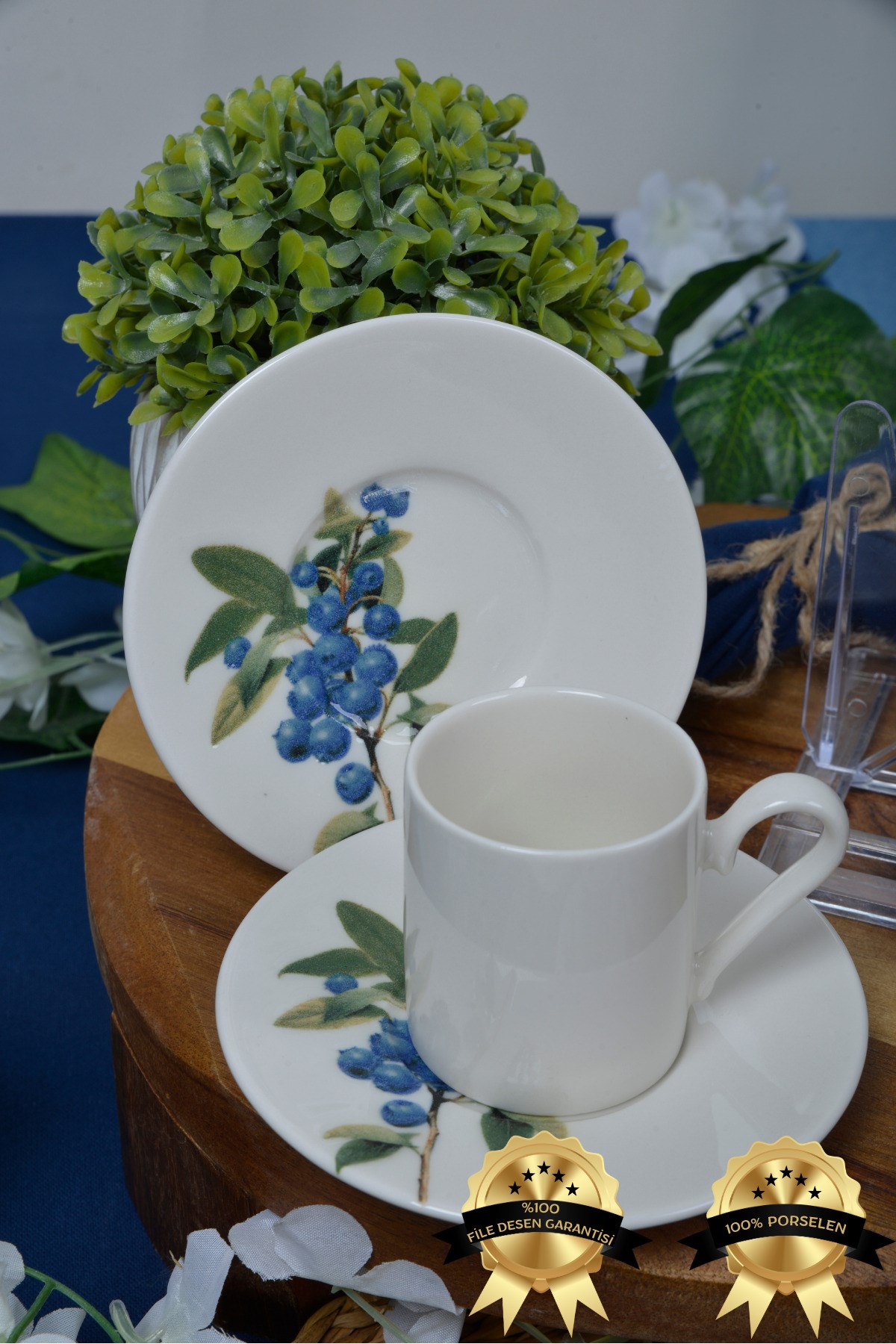 Arya 12 Parça 6 Kişilik 80 ml Porselen Kahve Fincanı Takımı