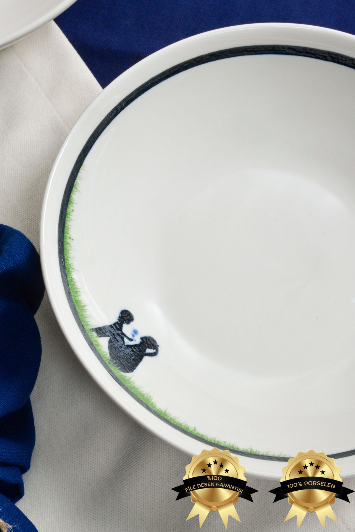 Beliz 23cm 2'li Porselen Salata Tabağı