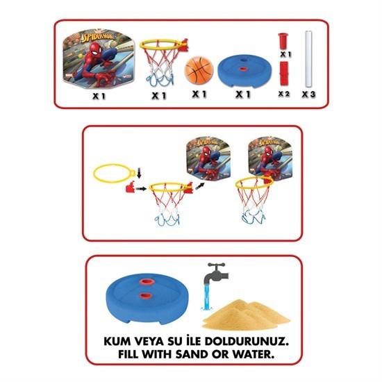 Spıderman Küçük Ayaklı Basket Set-23696