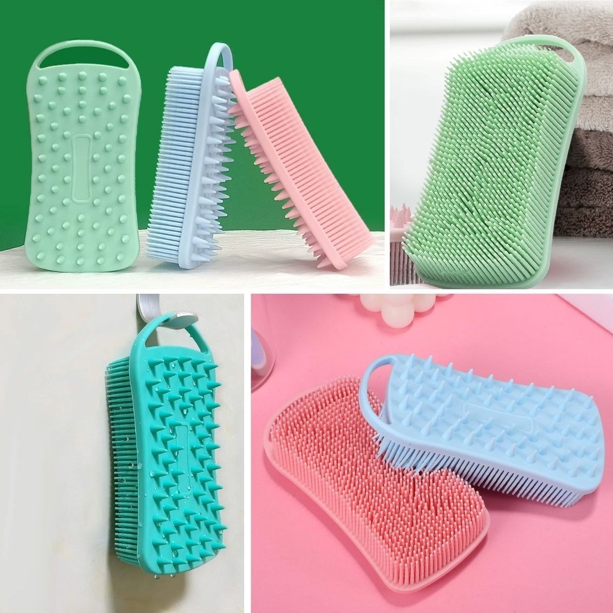 Kendiliğinden Askılı Peeling ve Masaj Etkili Silikon Banyo Vücut Fırçası — Veyo — görsel 3