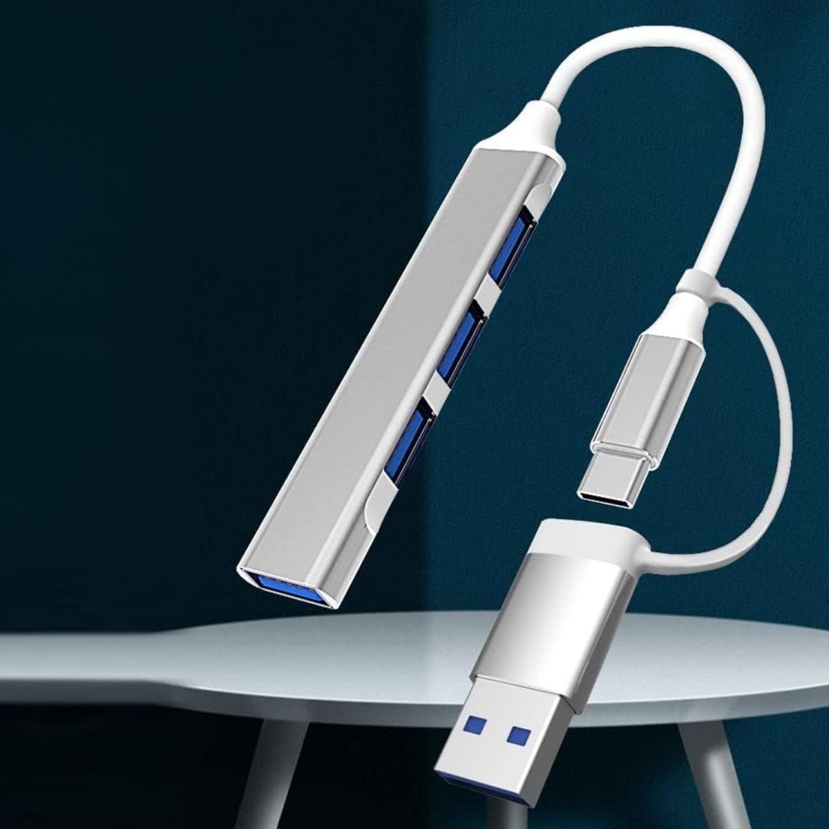 4 Port'lu Bağlantı İstasyonu Ultra İnce USB Bölücü TYPE-C tipi Çoklu Arayüz Adaptörü Multi Usb Çoklayıcı — Veyo — görsel 3