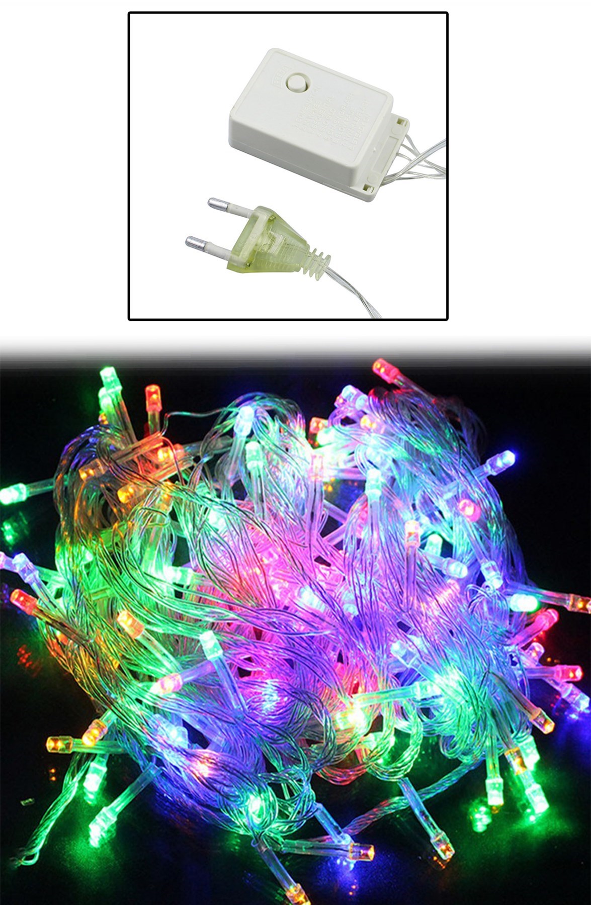 10 Metre 100 Ledli 8 Fonksiyonlu Karışık Renkli RGB Led Lamba — Veyo — görsel 8