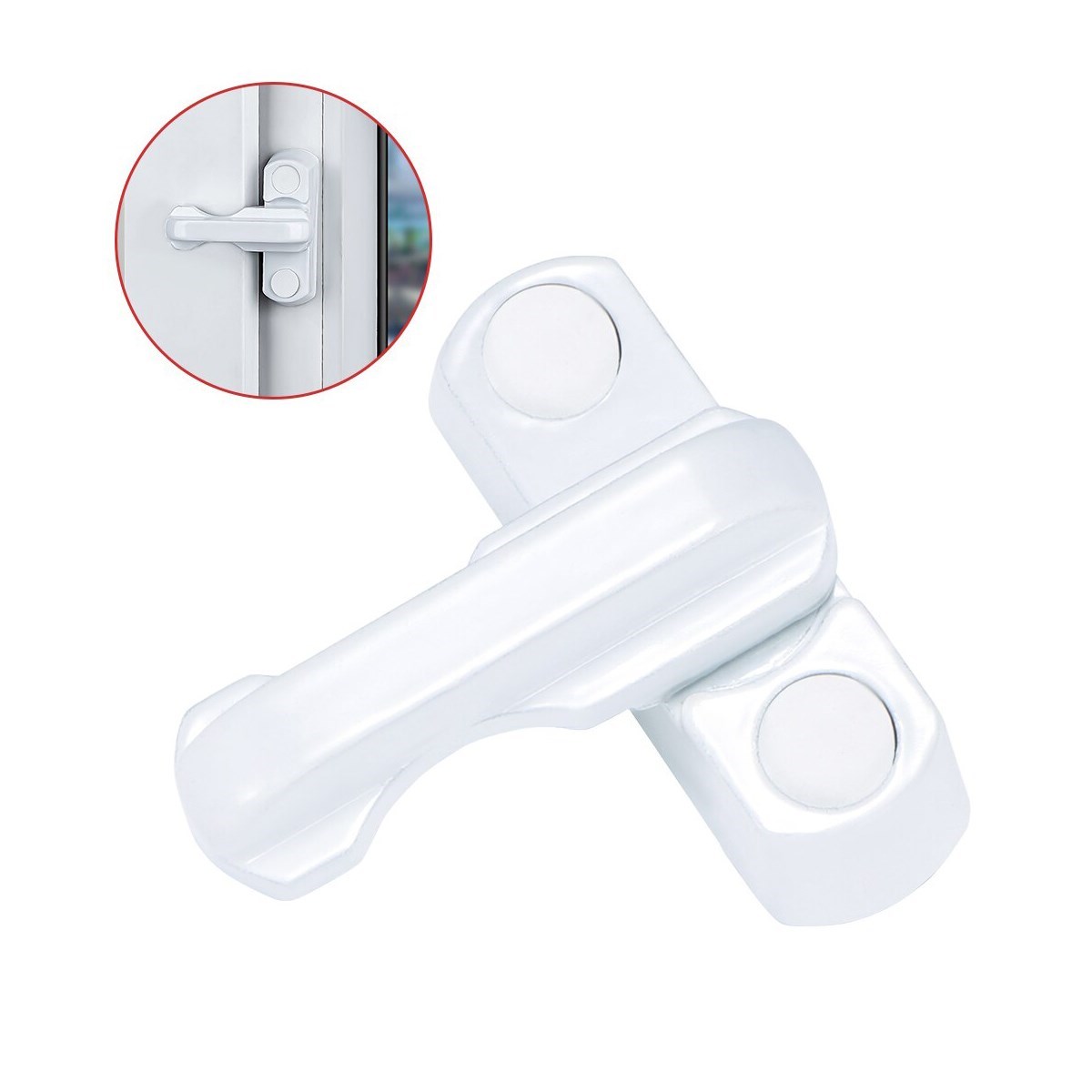 PVC Pimapen Pencere Cam Balkon Kapısı Güvenli Emniyet Kilidi — Veyo — görsel 2