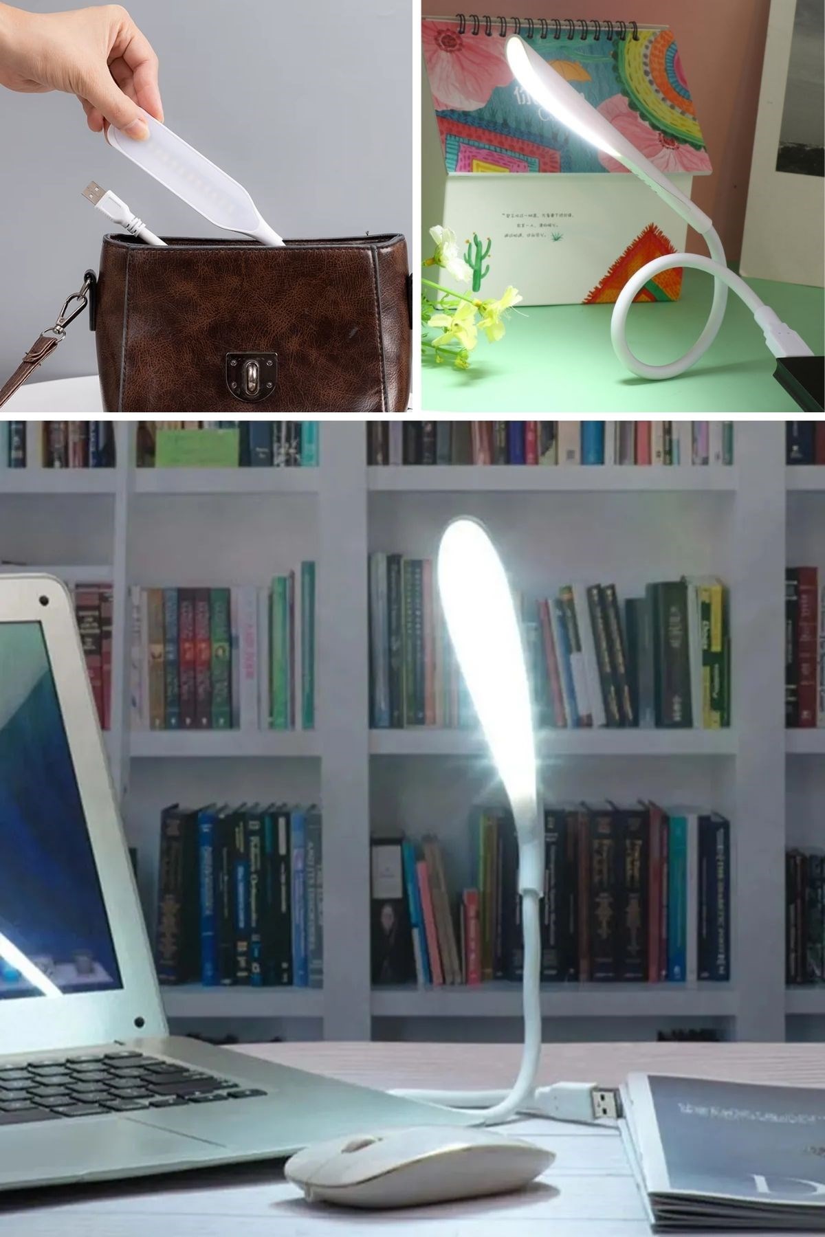USB Girişli 14 Ledli 3 Kademeli Dokunmatik Masa/Kitap Okuma Lambası Ledi Beyaz — Veyo — görsel 6