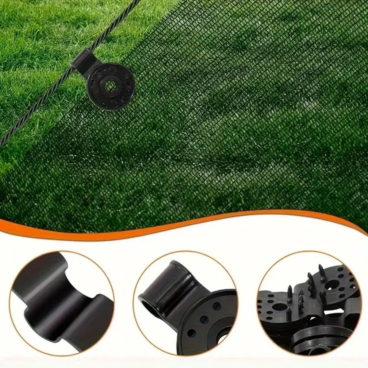 10 Adet Güneşlik Filesi Sabitleme Klipsleri, Gölgelik Bezi ve Brandalar İçin Dayanıklı Plastik Kelepçe Kancaları — Veyo — görsel 3