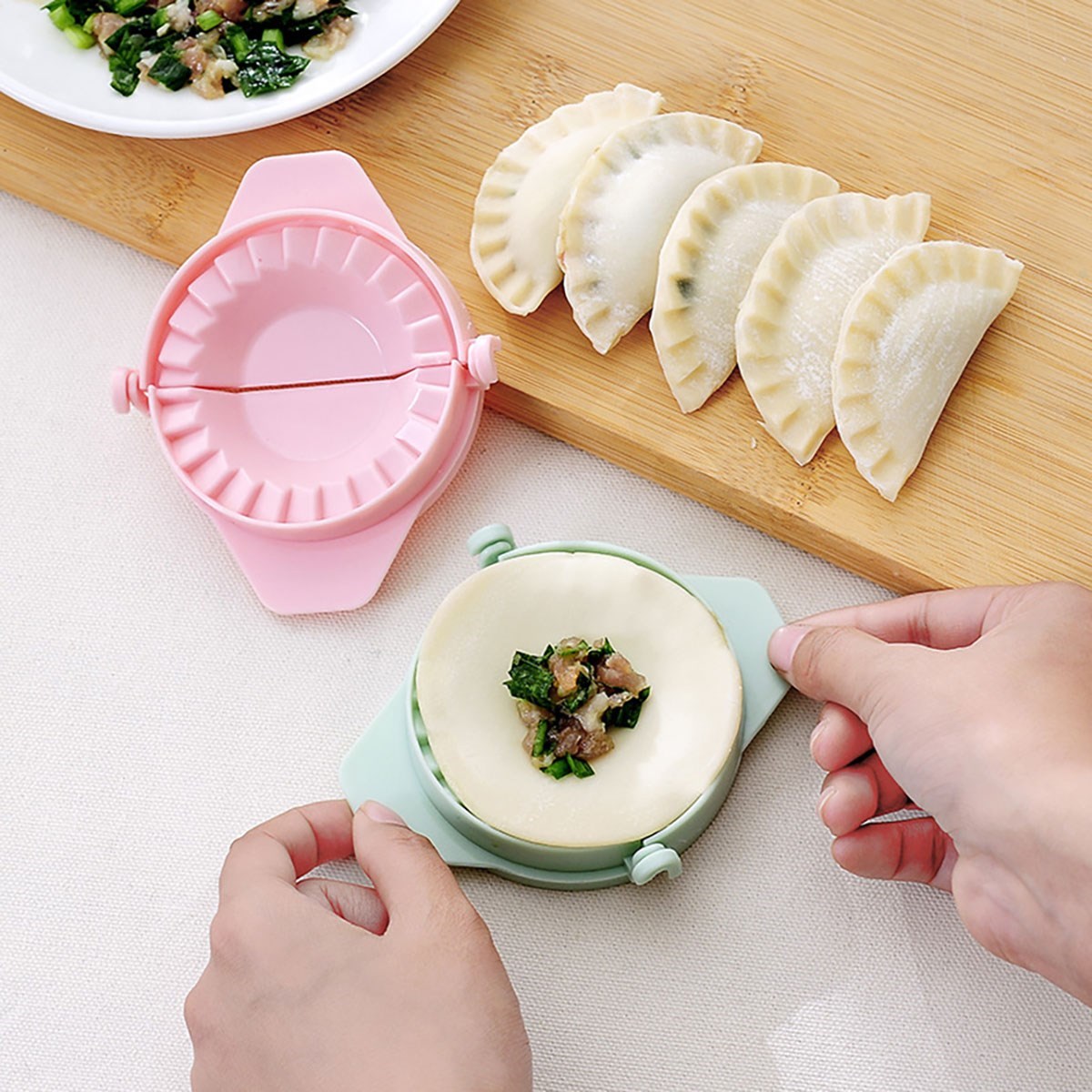 3lü Çiğ börek kurabiye Hamur İşi Ravioli Kesme Kalıbı Aparatı — Veyo — görsel 5