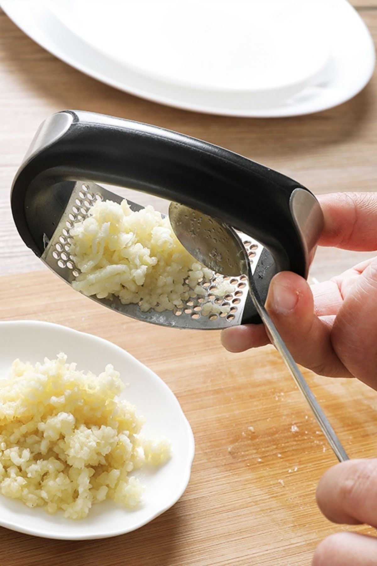 Yeni Sarımsak Ezici Paslanmaz Çelik Garlic Press — Veyo — görsel 8