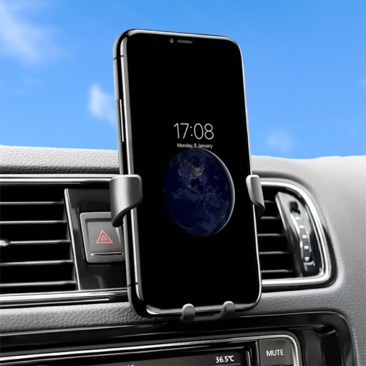 Araç İçi Klima Izgarasına Takılabilen Plastik Oto Telefon Tutucu Gravity — Veyo — görsel 2