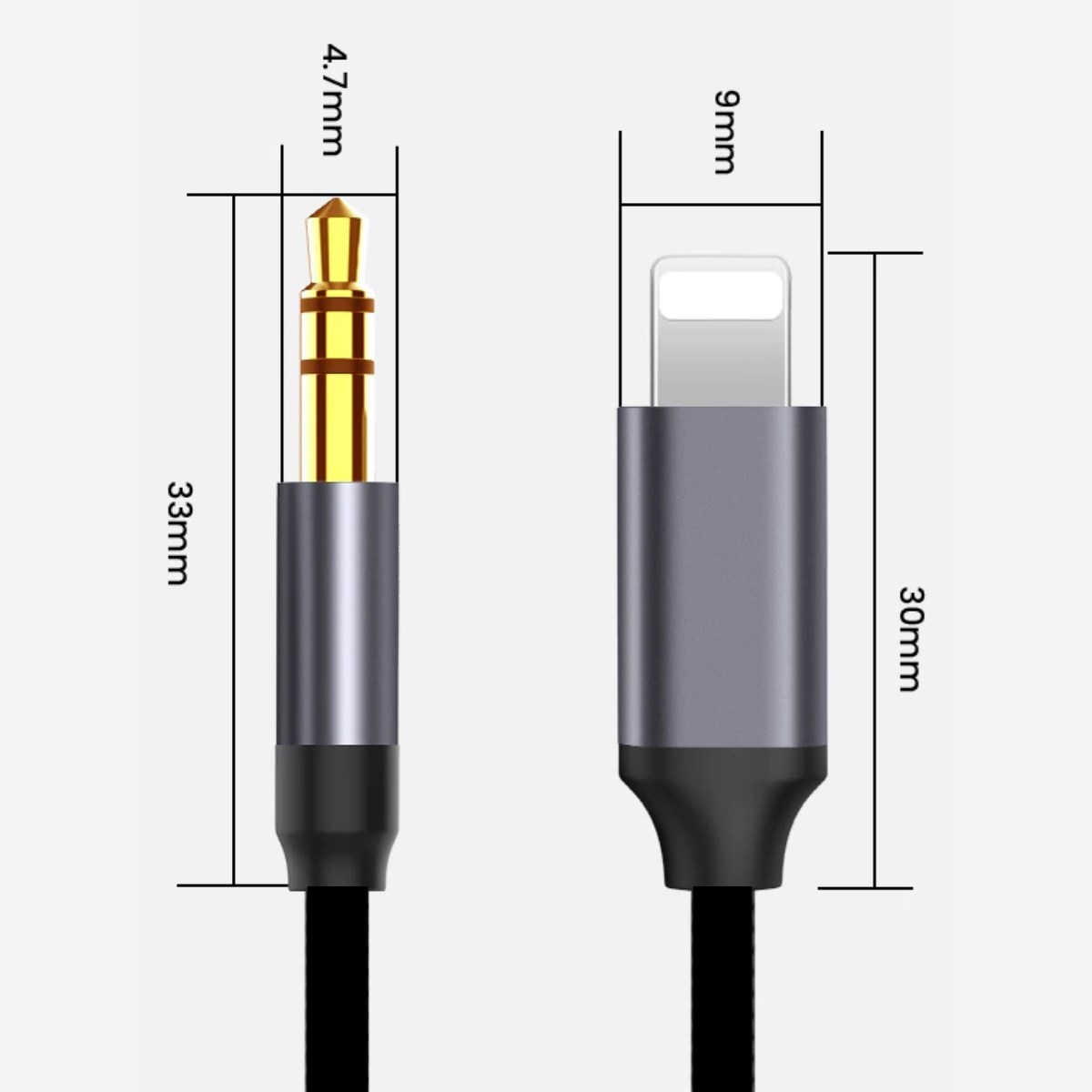 iPhone Lightning Aux Araç Dönüştürücü Ses Kablosu 35 mm Jack Girişli — Veyo — görsel 7