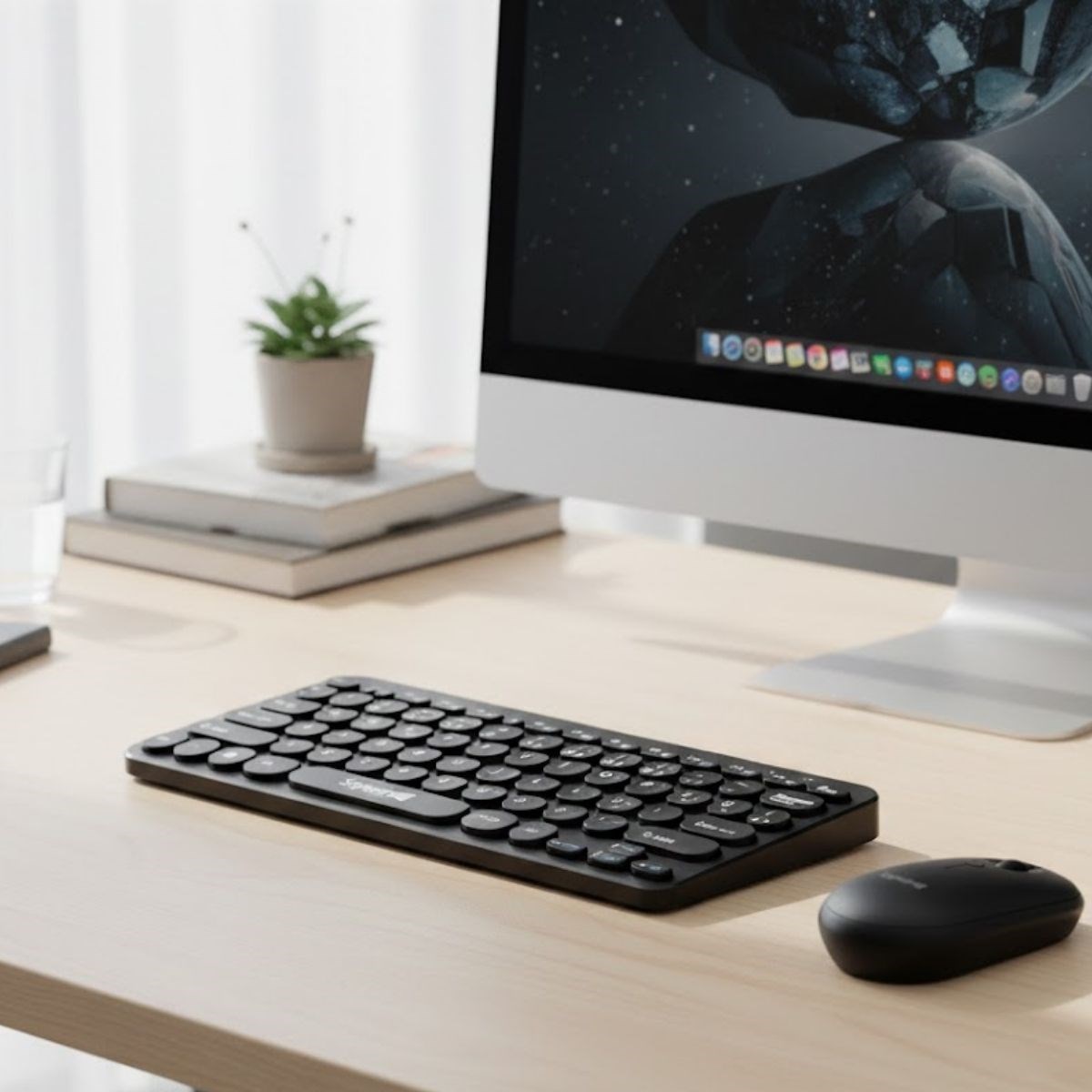 Kablosuz Lacivert Bluetooth Klavye Mouse Seti – Yuvarlak Tuşlu Tasarım, Türkçe Q Dizilim, Taşınabilir, Ev ve Ofis Kullanımına Uygun — Veyo — görsel 4
