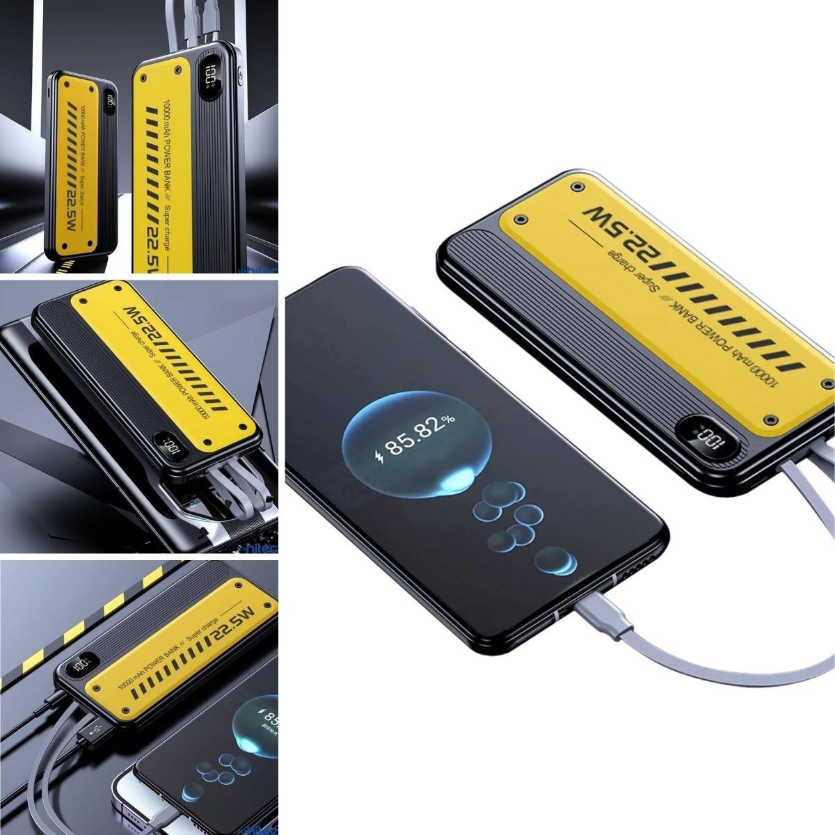 Powerbank Çoklu Çıkışlı Hızlı Şarj Destekli Yüksek Kapasiteli Taşınabilir Kompakt Cihaz Güç Kaynağı