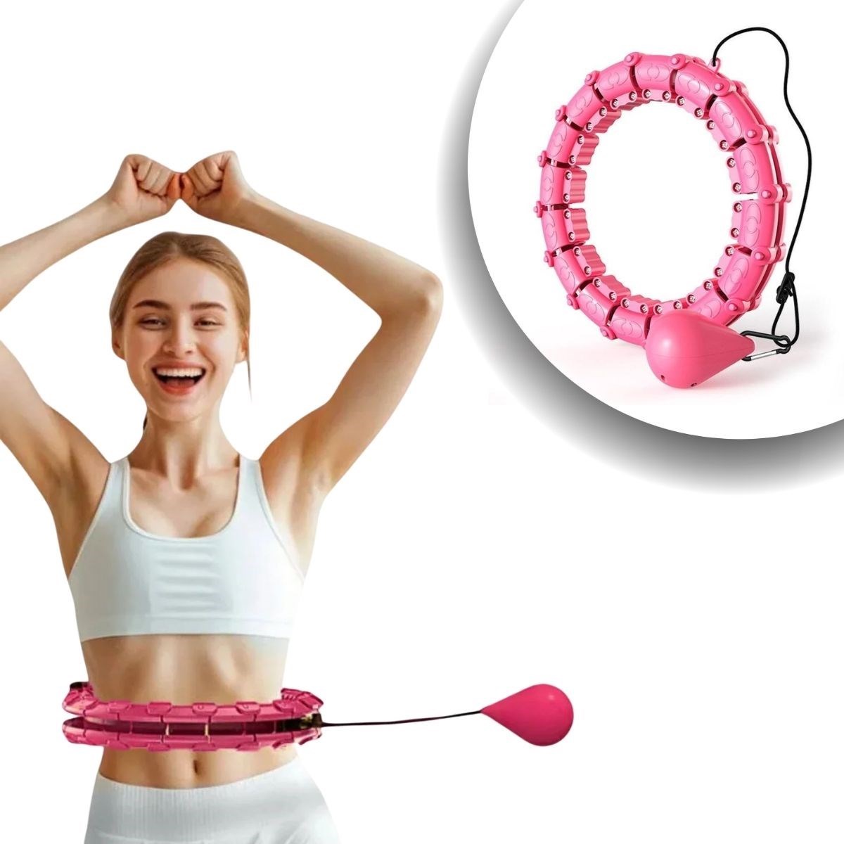 BUFFER® Ayarlanabilir Zayıflatıcı Hulahop Bel ve Karın Bölgesi İçin İnceltici Fitness Aleti Spor Çemberi