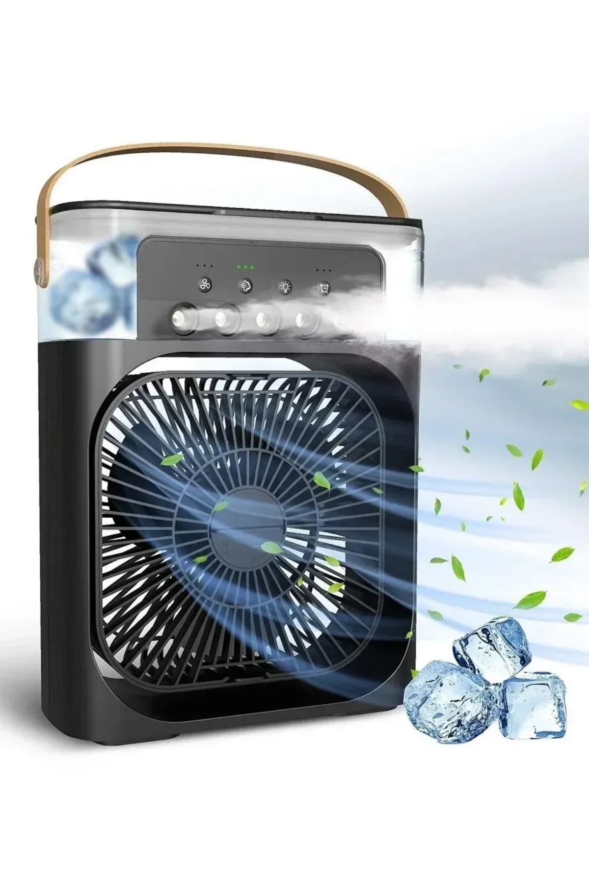 Taşınabilir 3 Farklı Mod Ayarlı 7 Farklı Led Işıklı Sulu Soğutmalı Taşınabilir Masaüstü USB Fan Vantilatör — Veyo — görsel 6