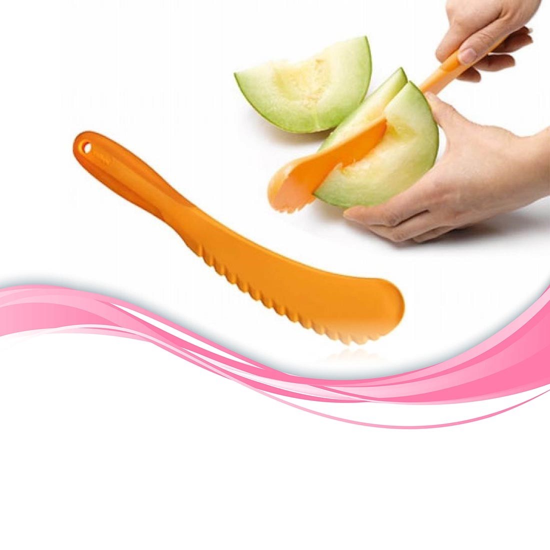 Pratik Kolay Kavun Kesme Çekirdek Ayıklama Bıçağı Plastik Aparat — Veyo — görsel 2
