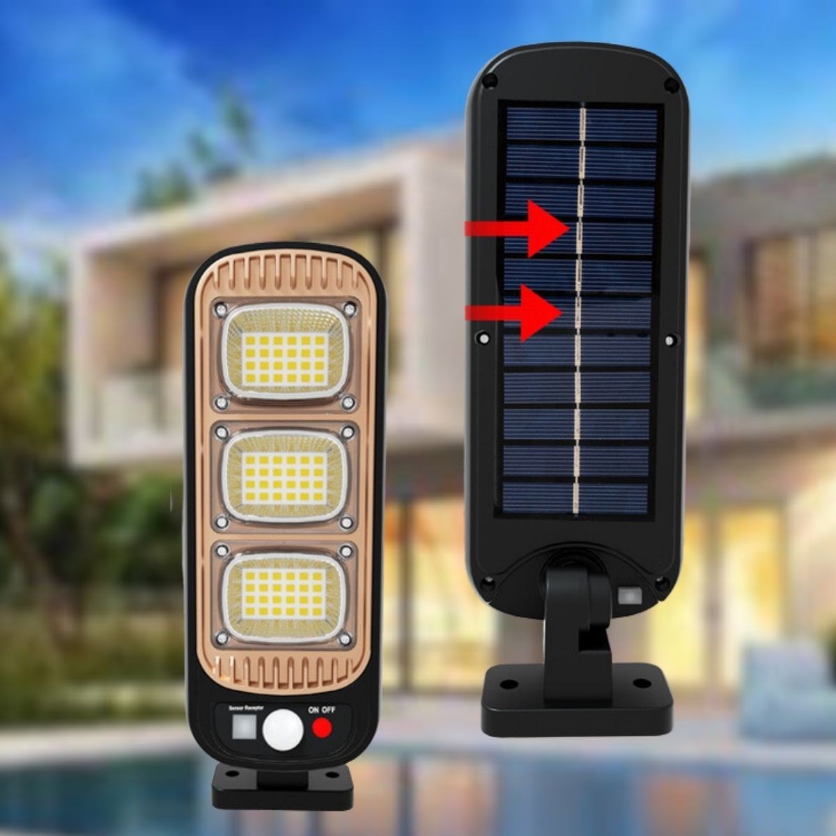 Sensörlü Güneş Enerjisi İle Şarj Olabilen Duvara Monte Solar Aydınlatma GL-84069 — Veyo — görsel 2