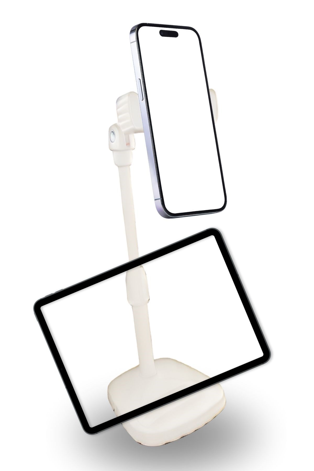 Masa Üstü Tablet ve Telefon Tutucu Plastik Aparat Beyaz Telefon Standı — Veyo — görsel 6