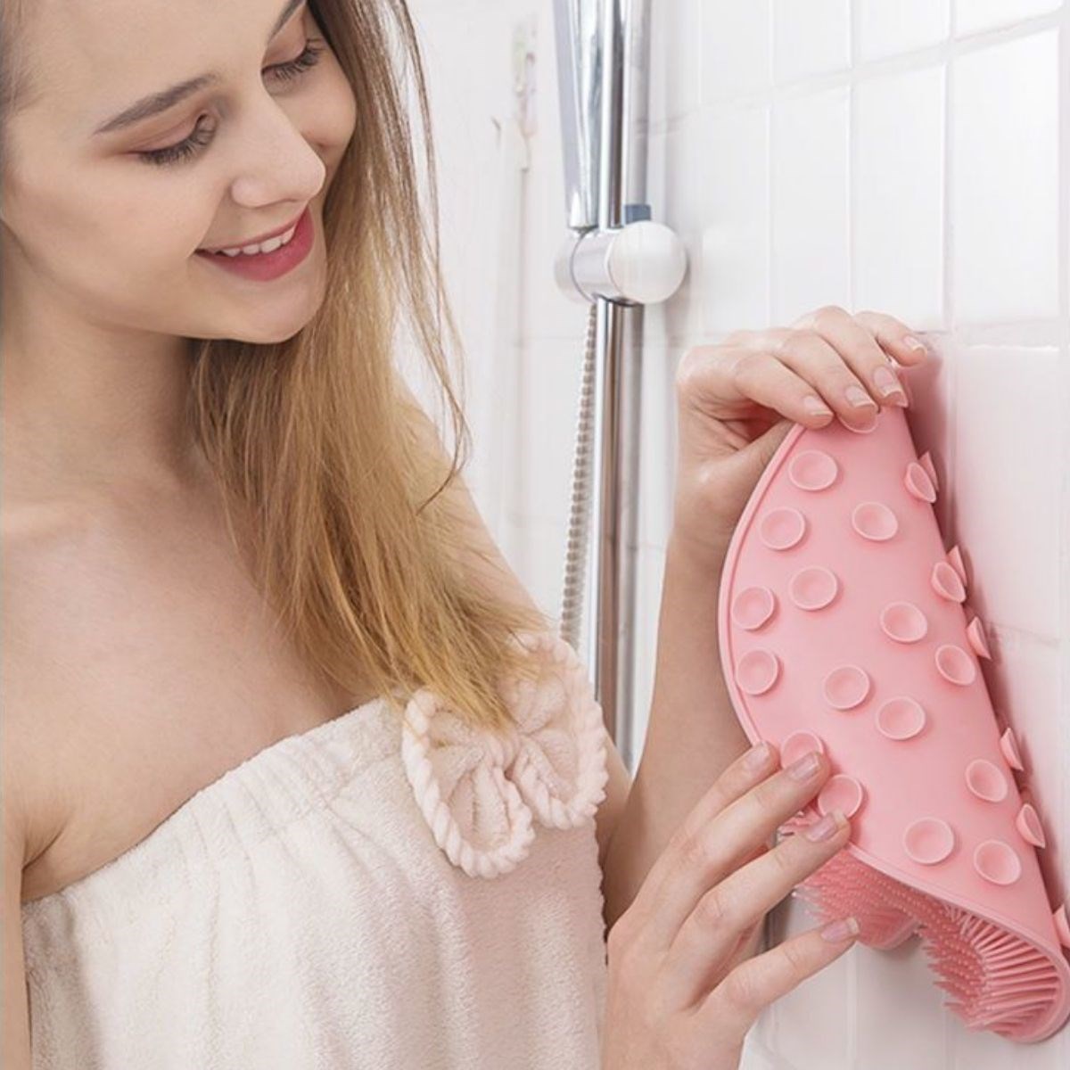 Çok Amaçlı Esnek Yumuşak Banyo El Ayak Vücut Plastik Duş Matı Plastik Banyo Matı — Veyo — görsel 5