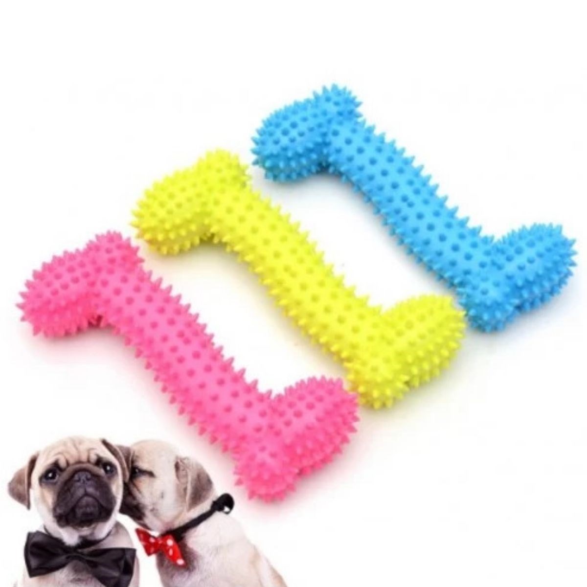 Tiny Kemik Oyuncağı Tırtıklı Yüzey Küçük Kemik Plastik Köpek Oyuncağı — Veyo — görsel 4