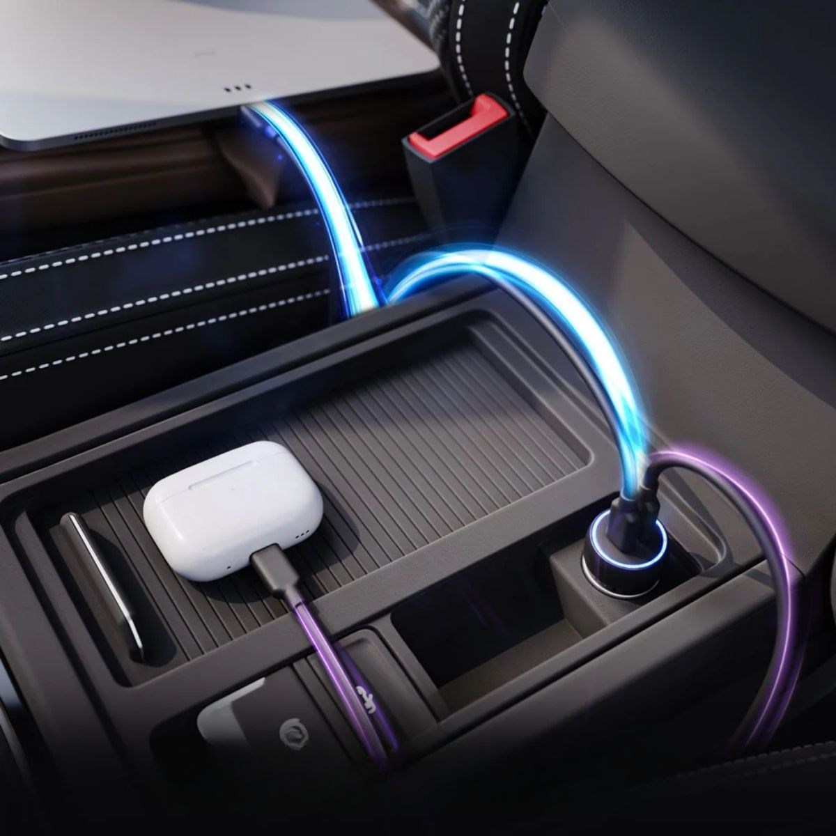 Araç İçi Çakmaklığa TakılanType-C ve USB Girişli 2 Portlu Hızlı Şarj Adaptörü — Veyo — görsel 3