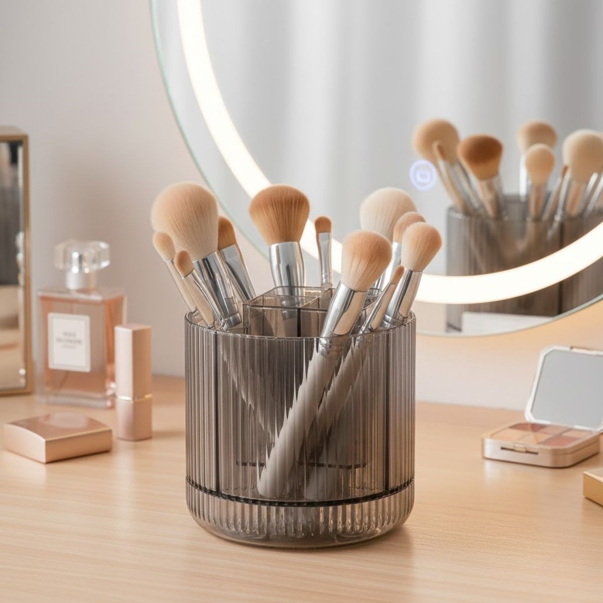 360° Dönebilen Plastik Organizer – Çok Amaçlı Mutfak, Banyo ve Makyaj Malzemesi Düzenleyici, Döner Masaüstü Stand — Veyo — görsel 4