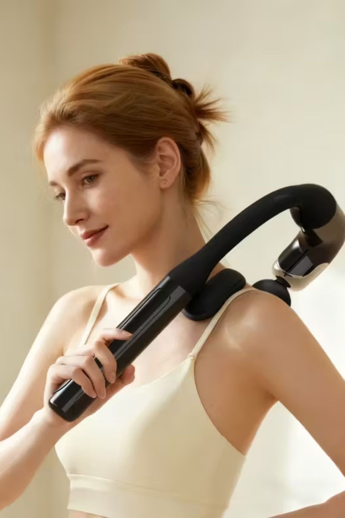 4 Farklı Başlıklı Uzun Saplı Derin Doku Masaj Tabancası, Boyun, Omuz ve Sırt için Ergonomik Saplı Çoklu Masaj Modlu Taşınabilir Masaj Aleti — Veyo — görsel 8