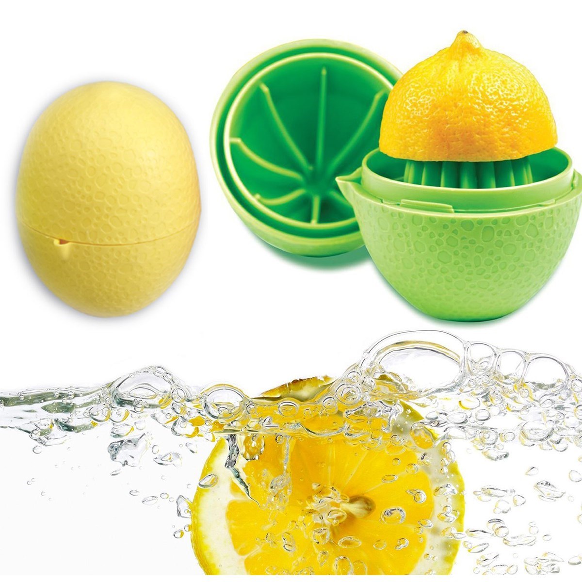 Hazneli Kapaklı Hijyenik Pratik Kolay Limon Sıkacağı Aparatı — Veyo — görsel 5