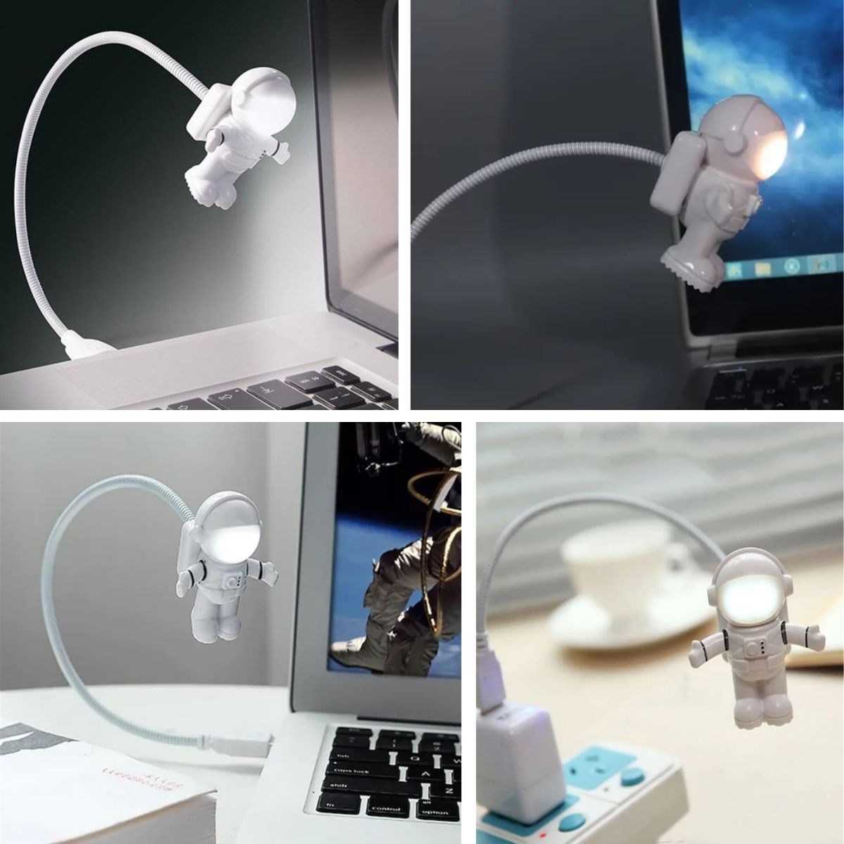 USB Astronot Gece Lambası, Masa Lambası, Kitap Okuma Lambası Işığı — Veyo — görsel 4