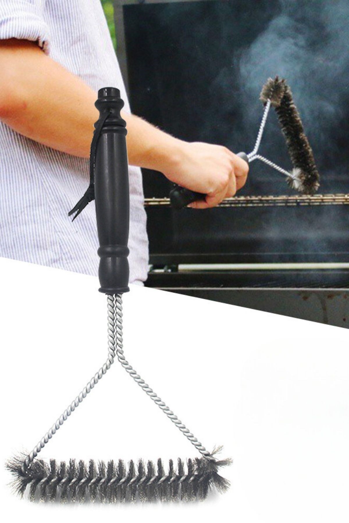 Barbekü Mangal Izgara Teli Temizlik Fırçası — Veyo — görsel 6