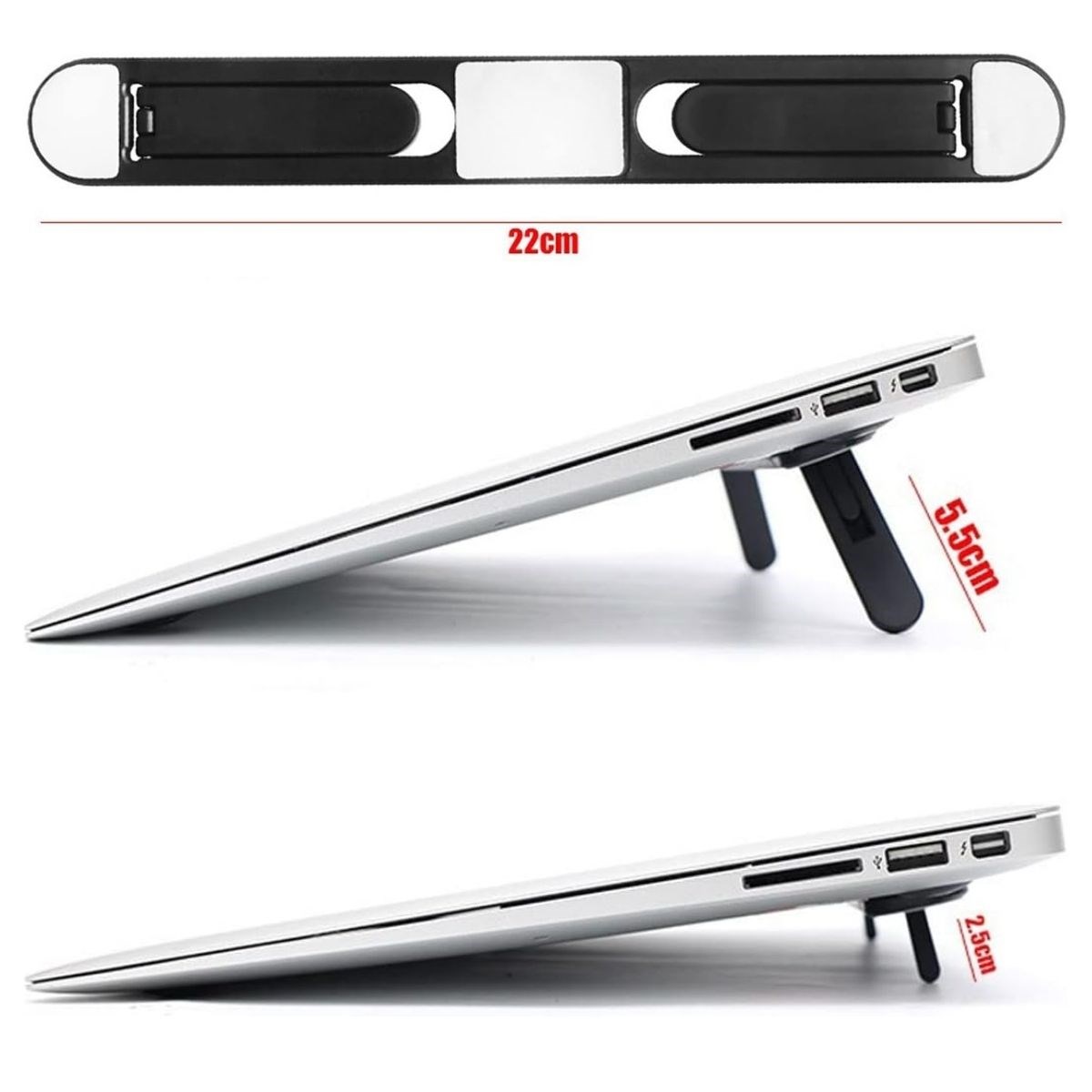 2 Kademeli Katlanabilir Laptop Standı – Kendiliğinden Güçlü Yapışkanlı, Ergonomik Tablet Yükseltici — Veyo — görsel 5