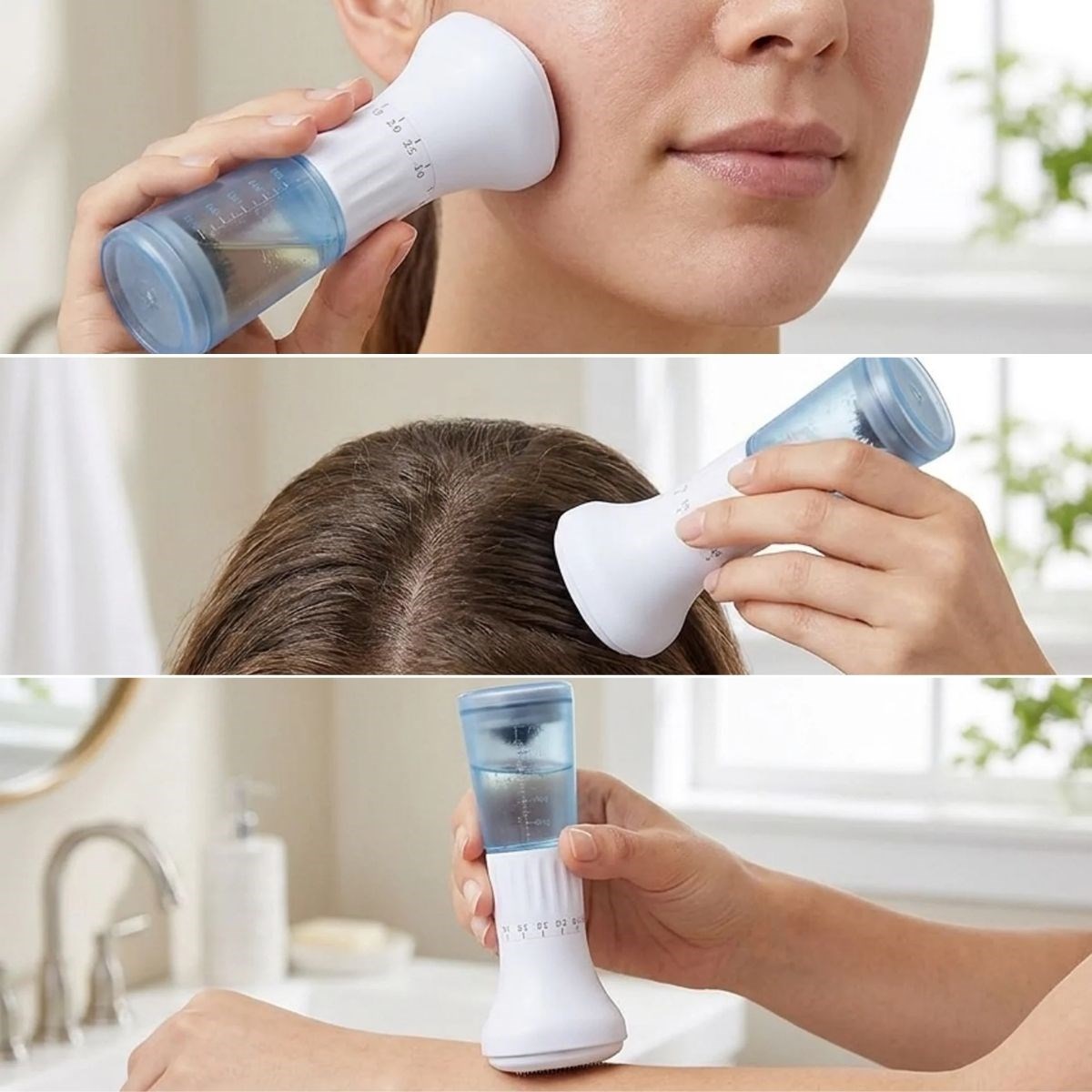 140 İğneli Serum Hazneli Dermaroller – 0-3 mm Ayarlı Dermaroller Mikro İğneli Saç, Cilt ve Vücut Bakım Aparatı — Veyo — görsel 2