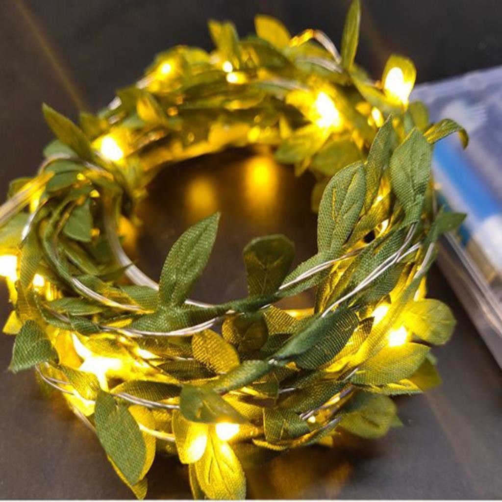 Yapraklı Dekorlu3 Metre Peri Led Pilli Işık Yılbaşı Aydınlatma — Veyo — görsel 3