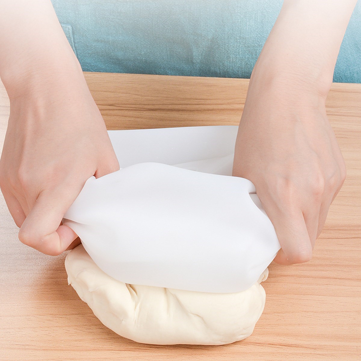 Büyük Hamur Torbası Silikon Şeffaf Hamur Yoğurma Torbası Ekmek Makarna Mantı Hamuru Kolay — Veyo — görsel 6