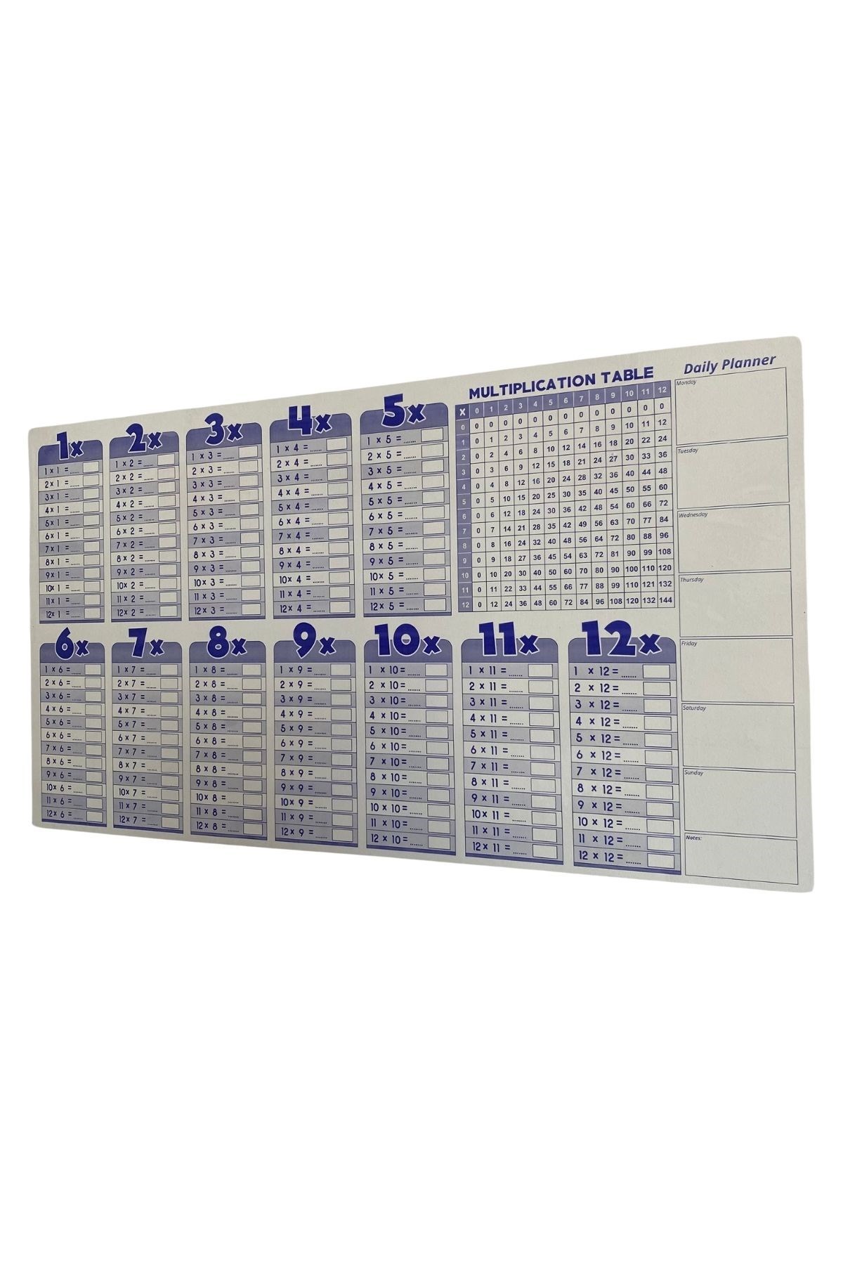 Statik Akıllı Kağıt Ingilizce Çarpım Tablosu 100x56 Cm — Veyo — görsel 8