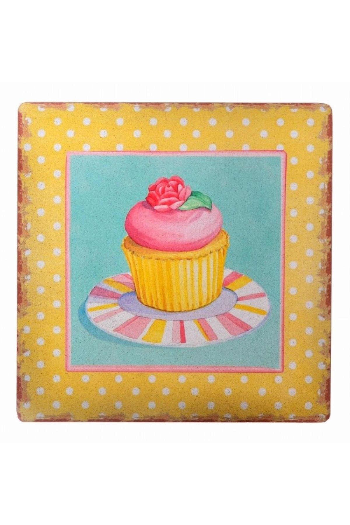 Decotown Duvar Panosu 40*40 Cup Cake Muffin Motifli Duvar Süsü — Veyo — görsel 4