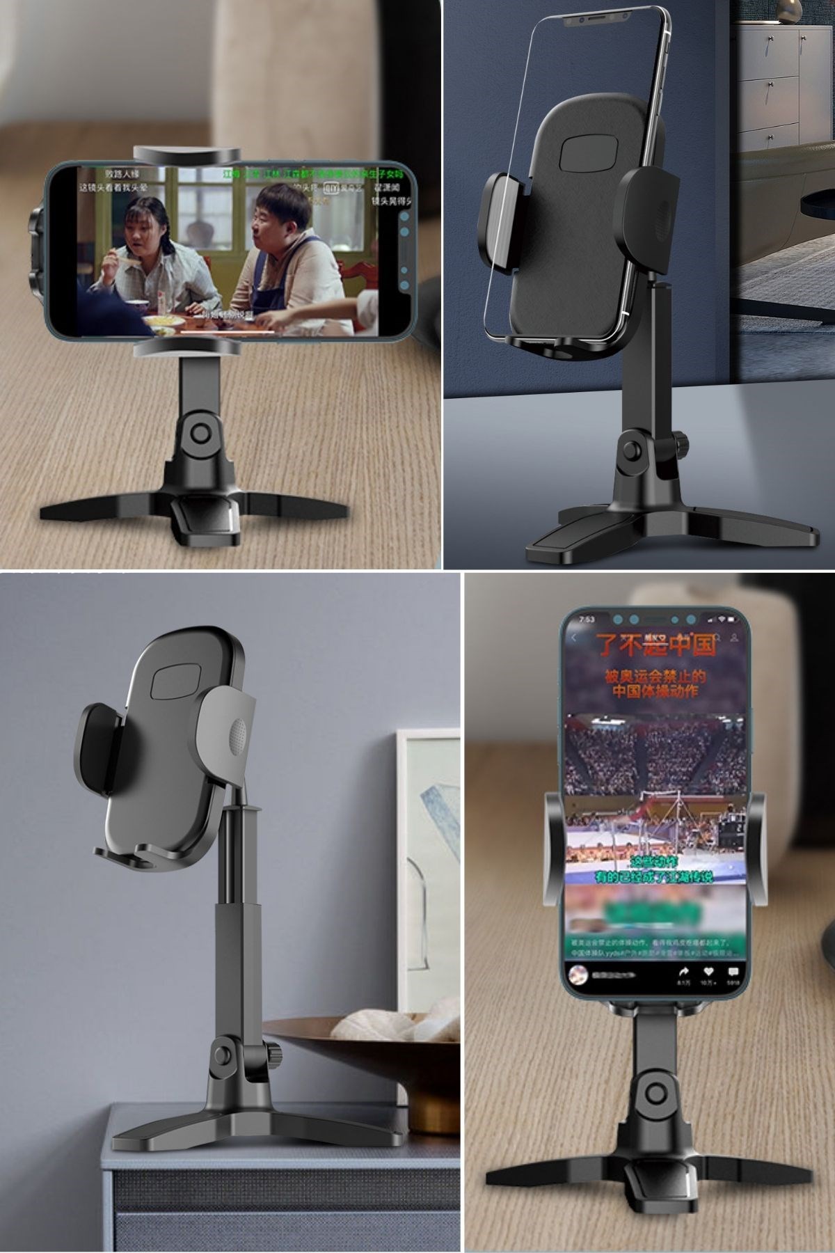 Masaüstü Telefon Standı 360 Derece Dönebilen Başlıklı Ayaklı Telefon Tripodu — Veyo — görsel 7