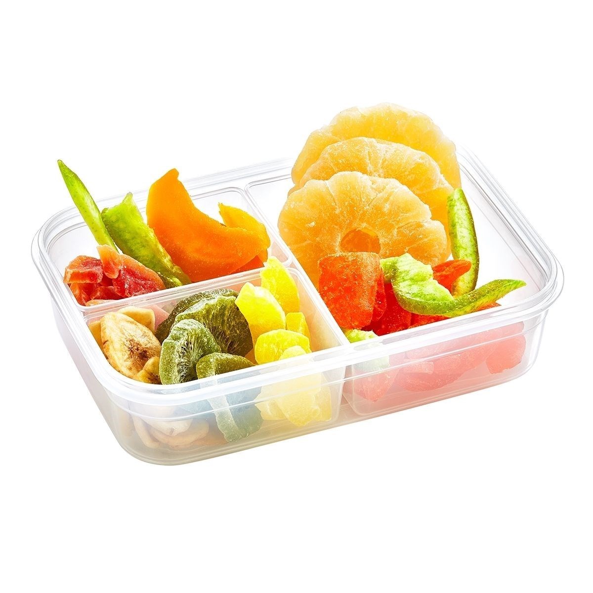 3 Bölmeli Kilitli Kapaklı 1 Litre Erzak Saklama Kabı LC-510 — Veyo — görsel 2