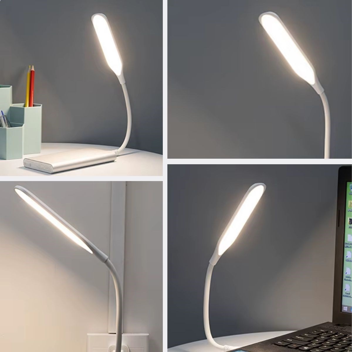 USB Girişli 14 Ledli 3 Kademeli Dokunmatik Masa/Kitap Okuma Lambası Ledi Beyaz — Veyo — görsel 5