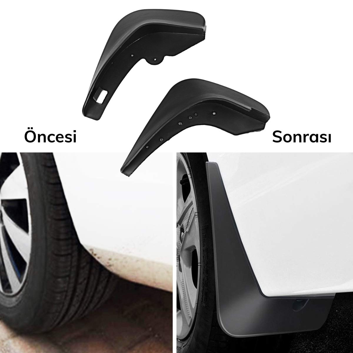 2 Adet Ön veya Arkaya Uygun Çamur Önleyici Paçalık 32 x19 cm — Veyo — görsel 5