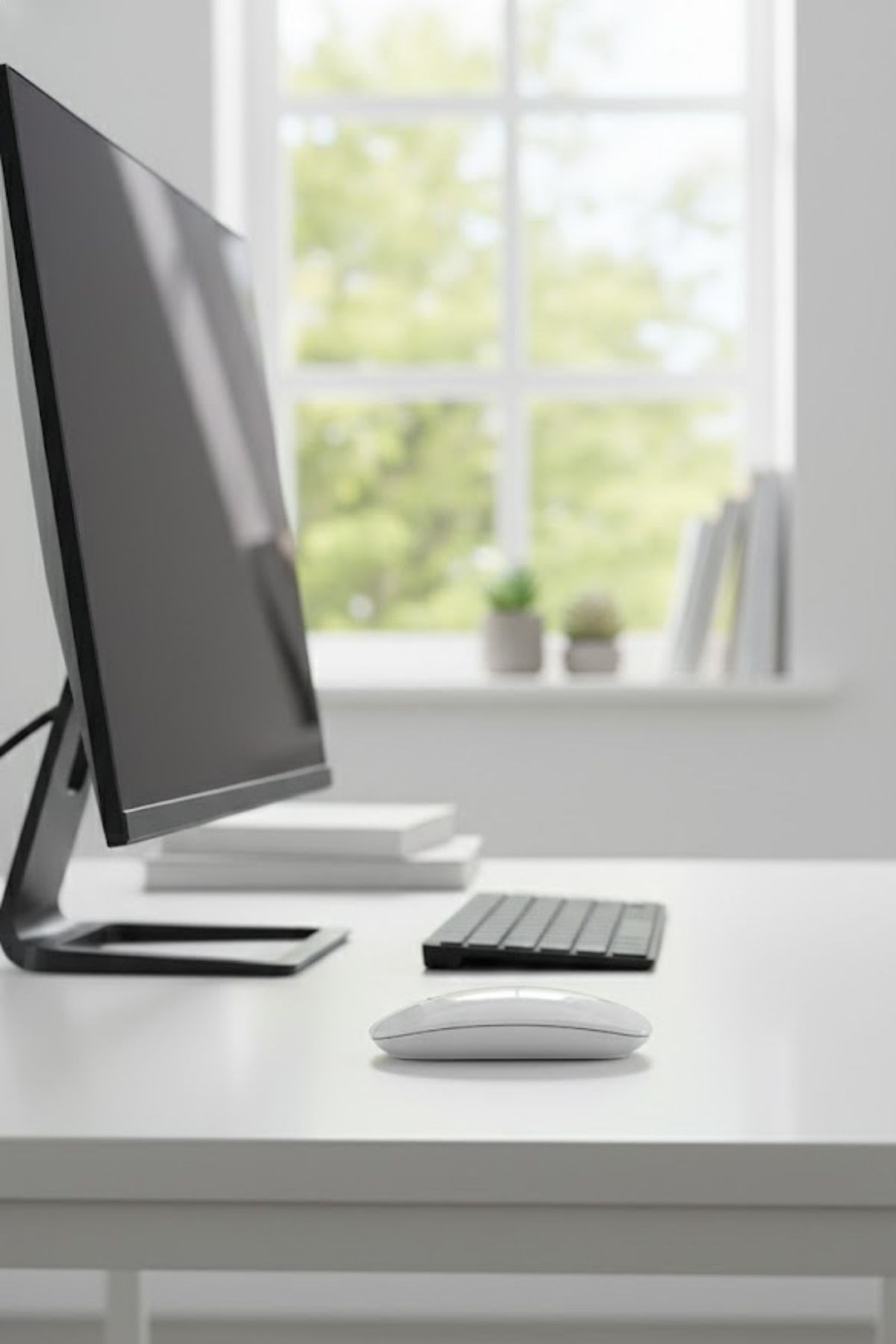 Beyaz Renkli Ergonomik Sessiz Kablosuz Mouse – USB Alıcılı, Ofis ve Oyun İçin Konforlu Bilgisayar Faresi MS6310 — Veyo — görsel 7