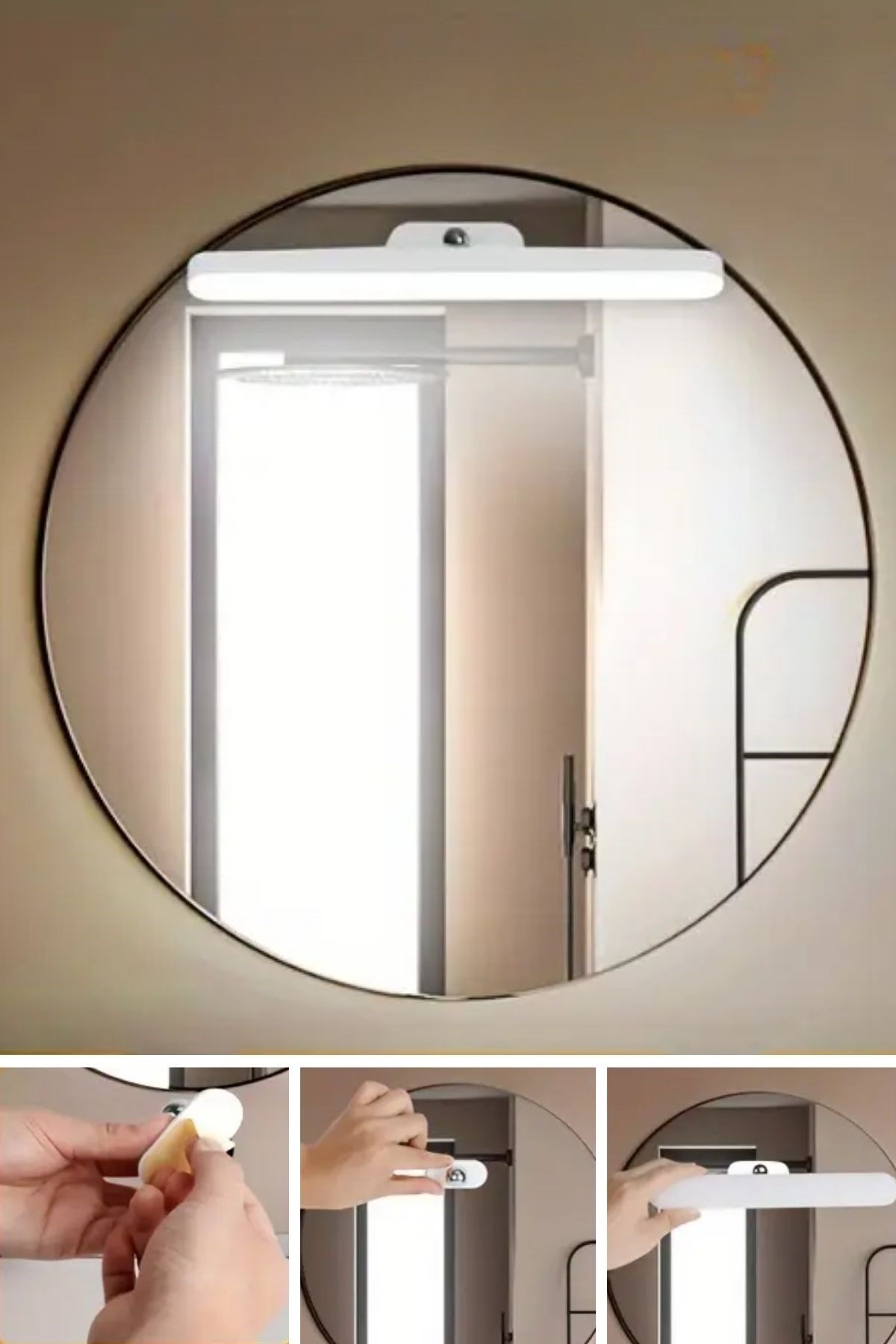 Dokunmatik USB İle Şarj Olabilen 27 cm Led Aydınlatma Makyaj Aynası Işığı — Veyo — görsel 7