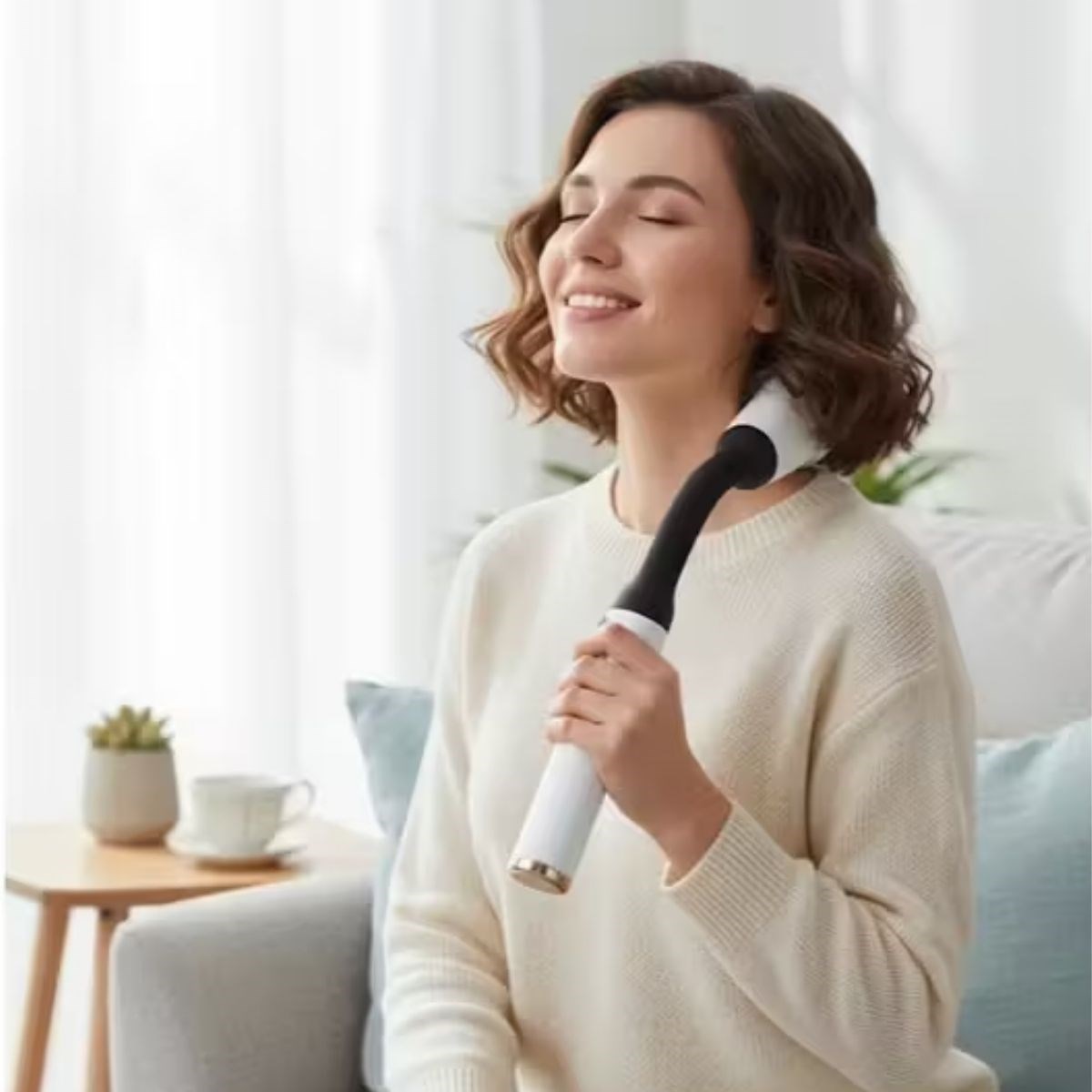 4 Farklı Başlıklı Uzun Saplı Derin Doku Masaj Tabancası, Boyun, Omuz ve Sırt için Ergonomik Saplı Çoklu Masaj Modlu Taşınabilir Masaj Aleti — Veyo — görsel 4