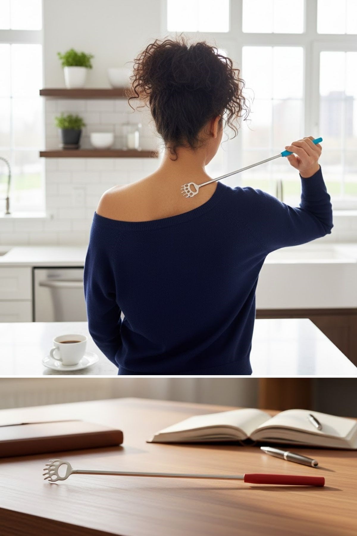 BUFFER® Pratik Kolay Teleskopik Metal Sırt Kaşıma Kaşağı Aleti Aparatı