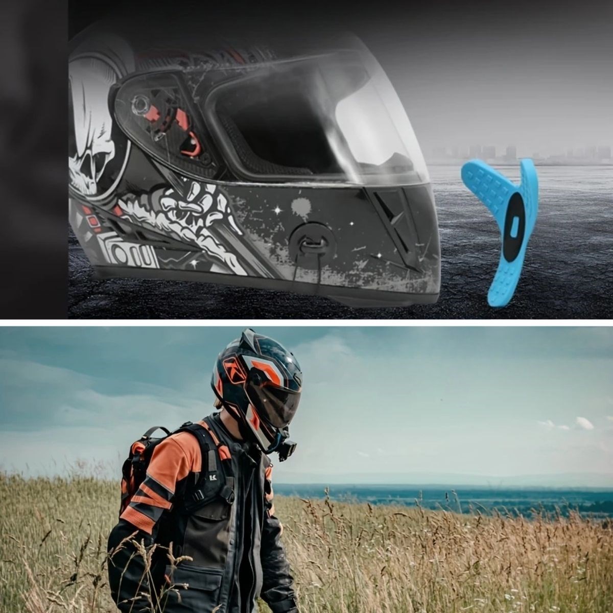 Motorsiklet Kask Önü Takılan Telefon Tutucu Aksiyon Kamerası Takılabilen Aparat — Veyo — görsel 3