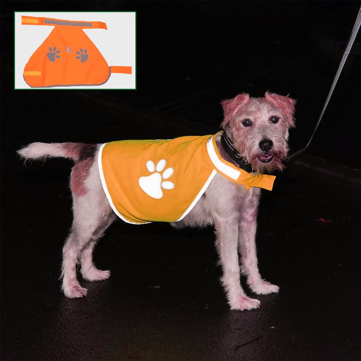Köpek Yeleği Gece Görüşlü Reflektörlü Islanmaz Kumaşlı Cırt Cırtlı Evcil Hayvan Güvenlik Aksesuarı