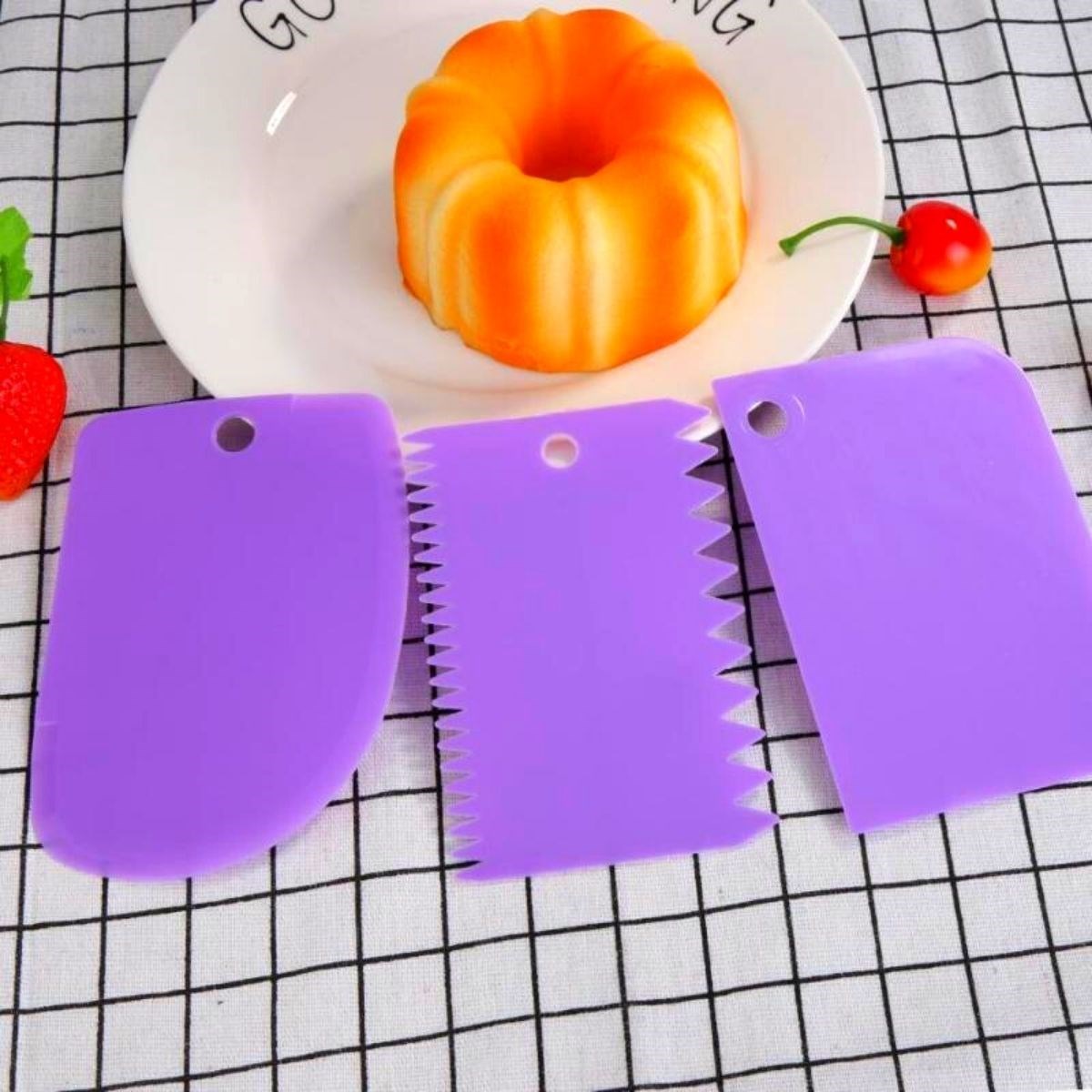 Pasta Hamur Şekillendirici Spatula Kesici Kazıyıcı Dekoratör Set — Veyo — görsel 3