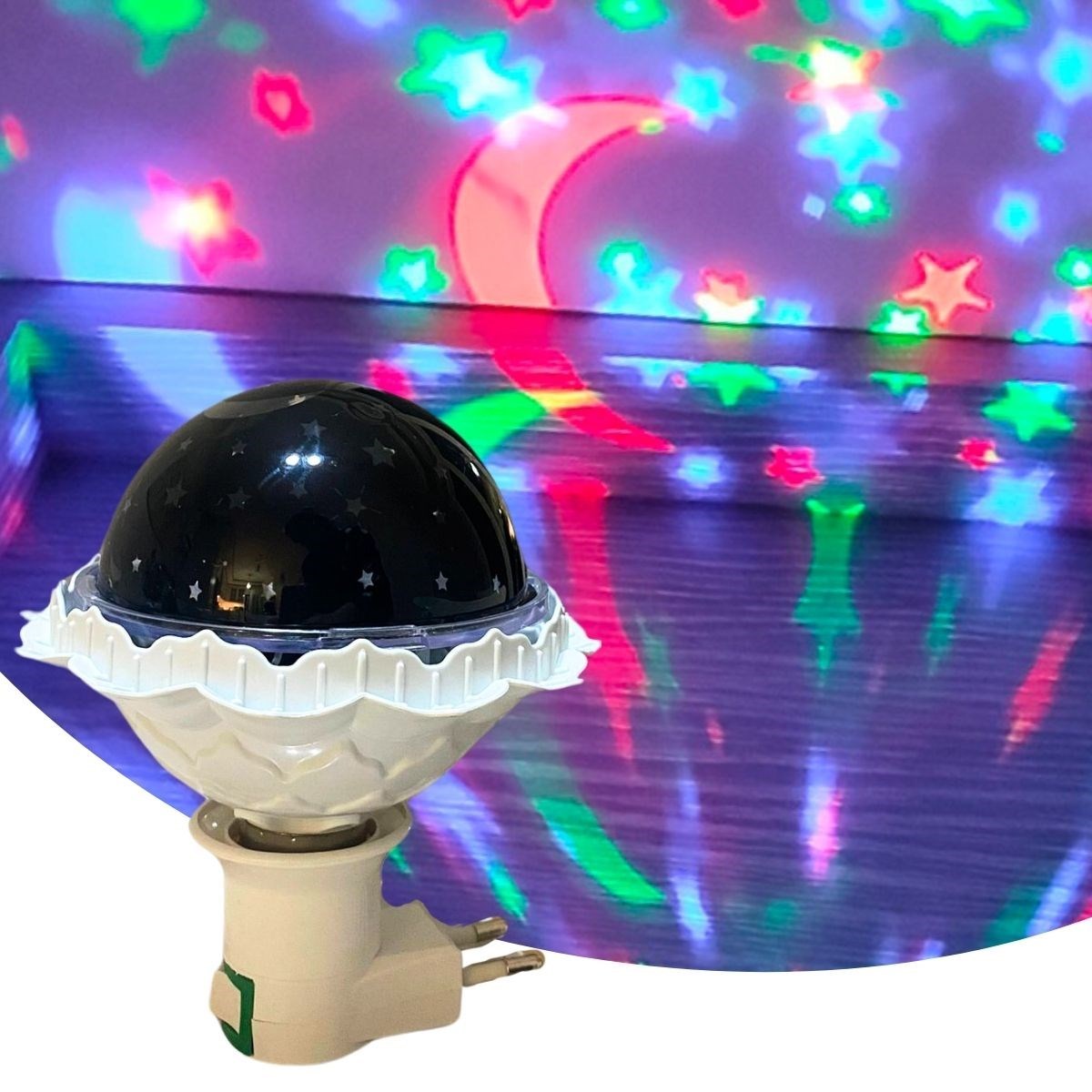 Kristal Gökyüzü Modlu Yıldızlı Hareketli 360 Derece Dönen Kristal Led Ampul — Veyo